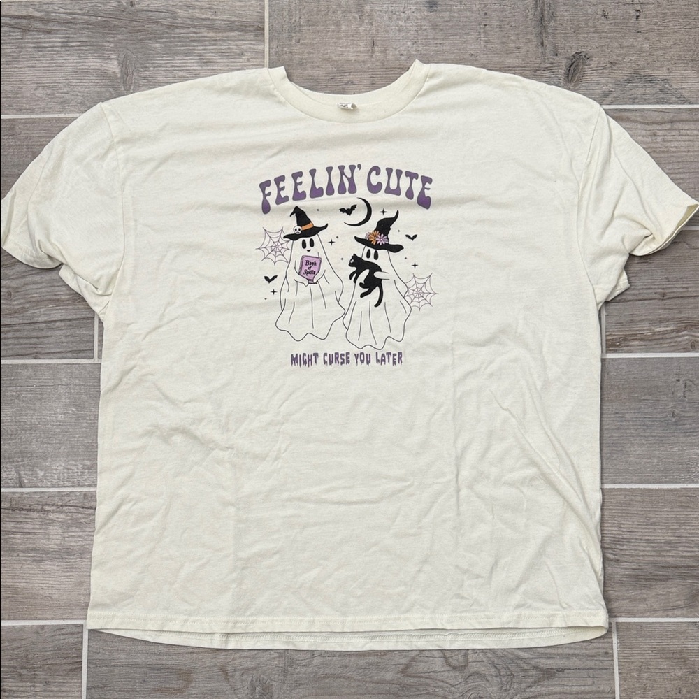 Feelin' Cute Halloween Ghost Graphic Tee